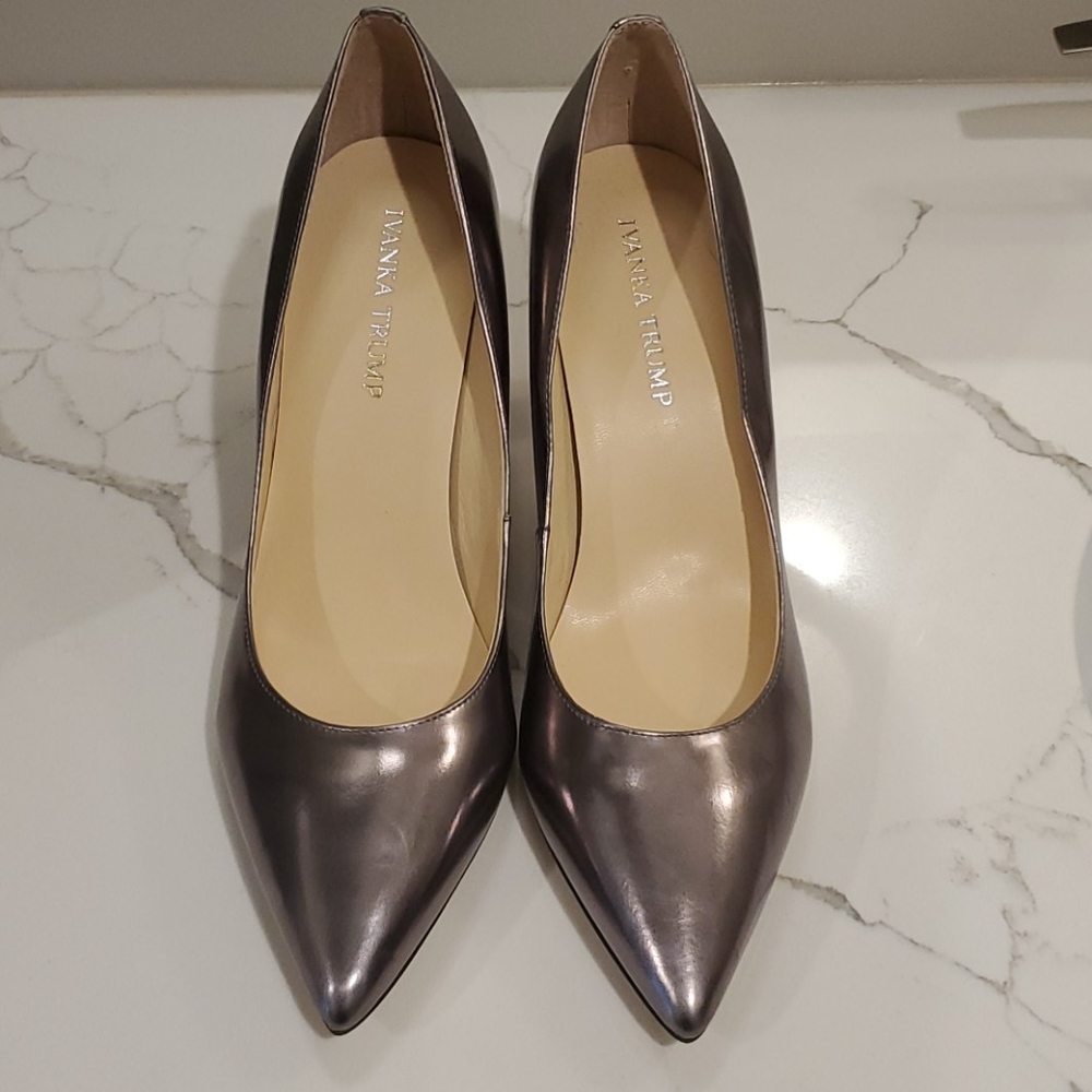 Metallic Block Heel